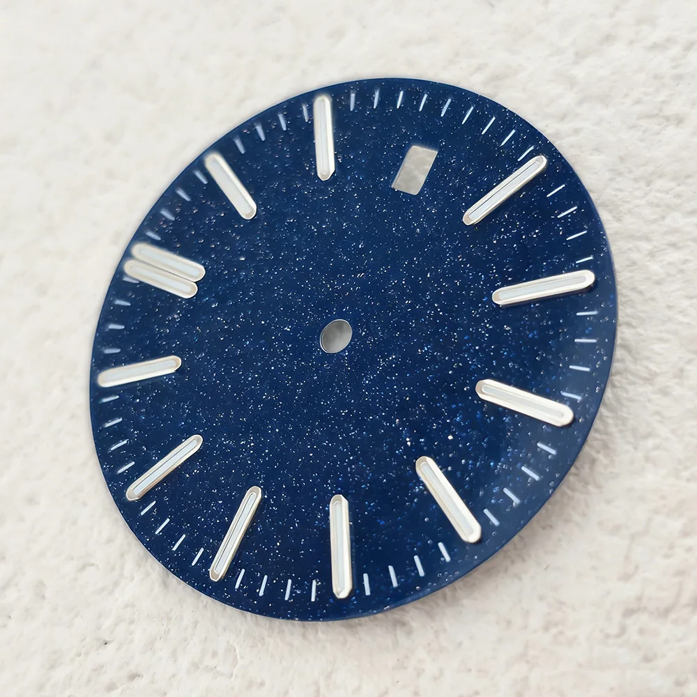 NH35 Watch 31.8MM Blue sandstone Starry Sky Dial Sterile High-Quality Dial Fit 41MM Stainless Steel sapphire Case NH35 Movement