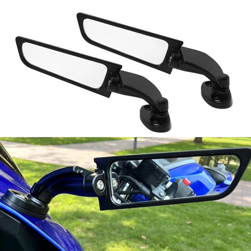 Espejo Retrovisor Lateral para Motocicleta Kawasaki Ninja 250 300 400 H2 H4 Ninja650, Accesorio de Espejo Retrovisor Lateral