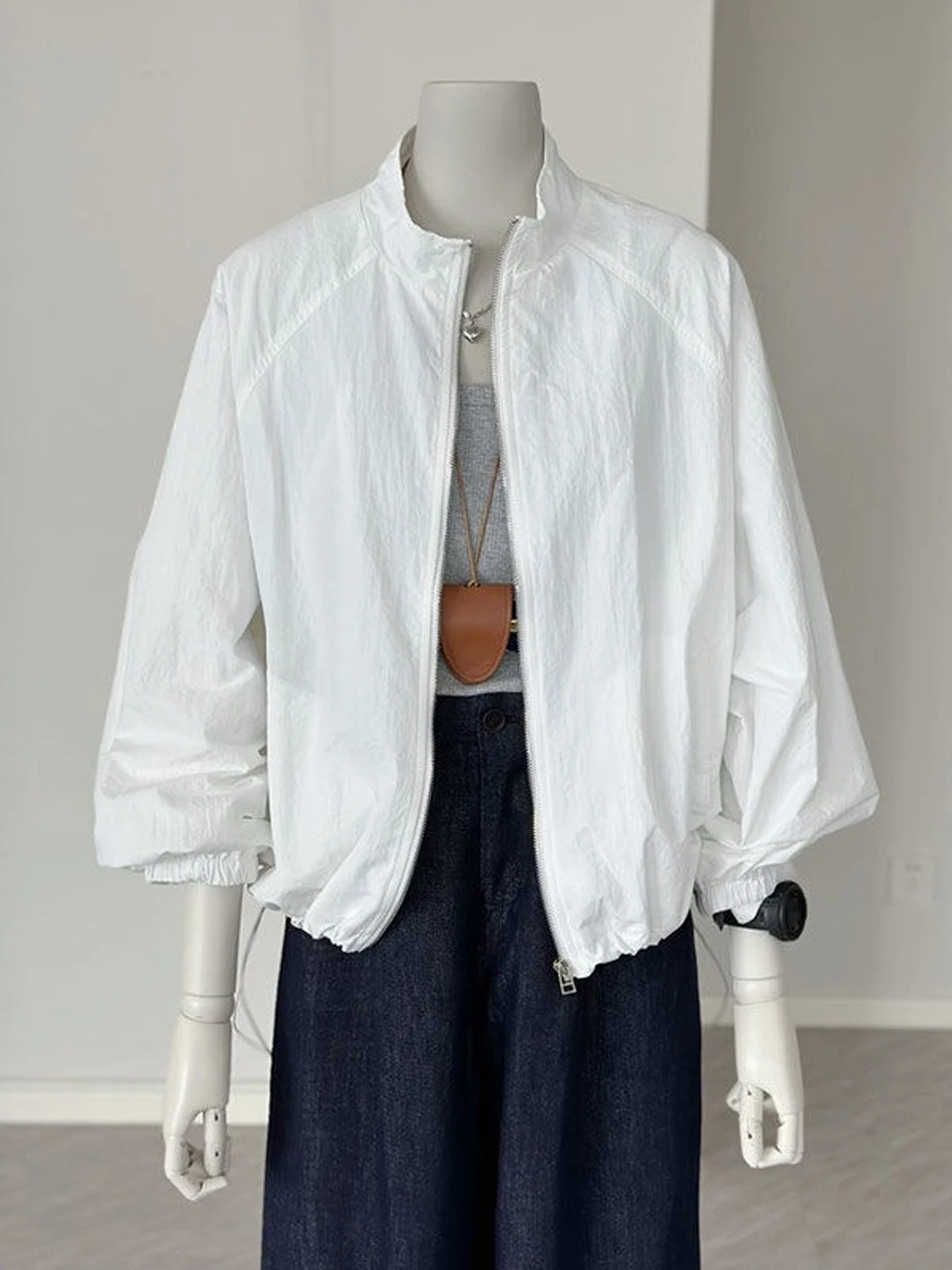 Feminino plus size zíper frontal ort Svel cardigan respirável longo sve cor pura primavera outono faion outerwear