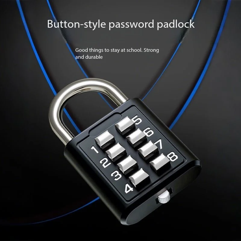 8 Digits Password Code Outdoor Waterproof Combination Padlock Zinc  Alloy Suitcase Travel Luggage Anti-thieft Keyed Smart Lock