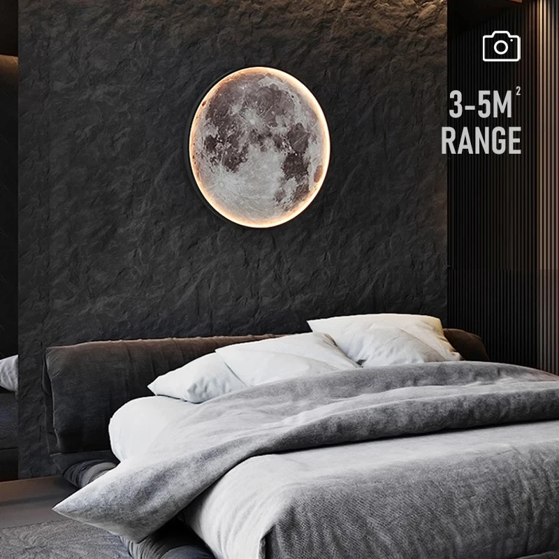 Lámparas de pared LED modernas, iluminación interior de Luna para dormitorio, comedor, sala de estar, accesorio de decoración del hogar, lámpara de