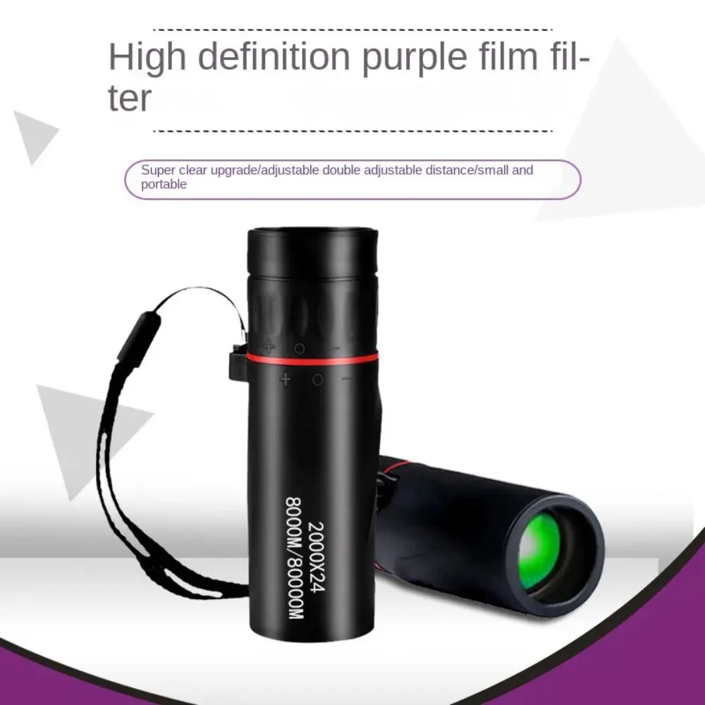 New 2000x24 Monocular Telescope HD Night Vision Zoom Handheld Telescope Portable Mini Telescope for Camping