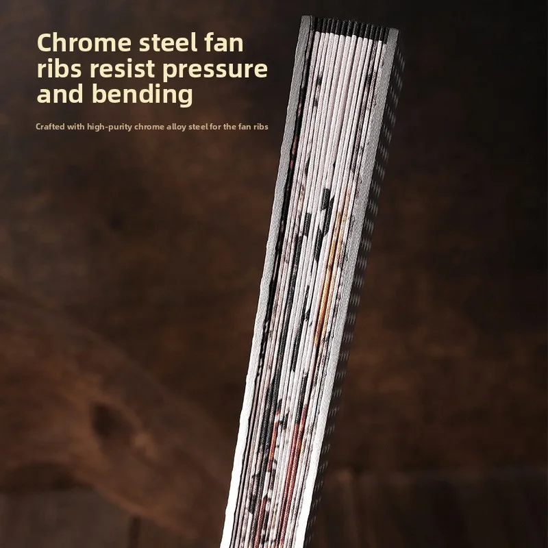 Alloy Metal Tessen Folding Fan New Design Plain Silk Tai Chi Self Defense Martial Arts Kung Fu Iron Fan