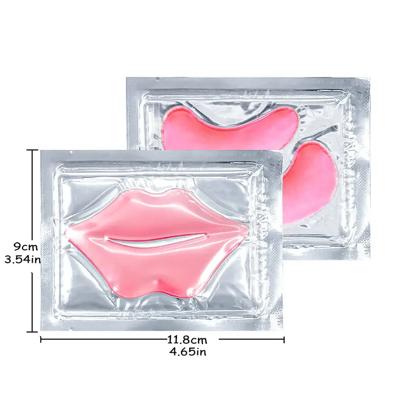 5 Pairs Collagen Crystal Eye Lip Mask Set Anti Aging Under Eye Patches for Puffy Eyes Skincare Moisturizing Lip & Eye Skin Mask