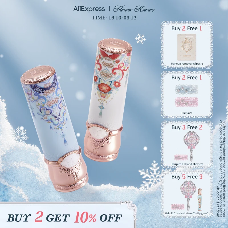 Flower Knows Butterfly Cloud Collar Collection  Glossy Lipstick High shine hydrating non-greasy 3.5g