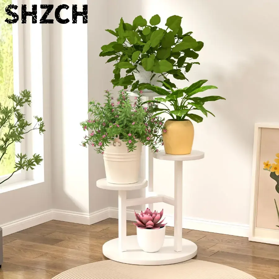 Soporte plantas y soporte flores, estantedmadera mltiple flores, estante macetas interiores y exter