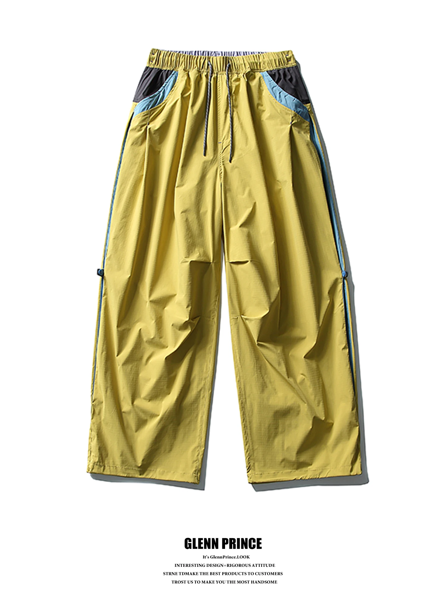 Lightweight Waterproof Quick Dry Paratrooper Pants Unisex Oversize Outdoor Workwear Trousers Color Block Urban Casual Pants