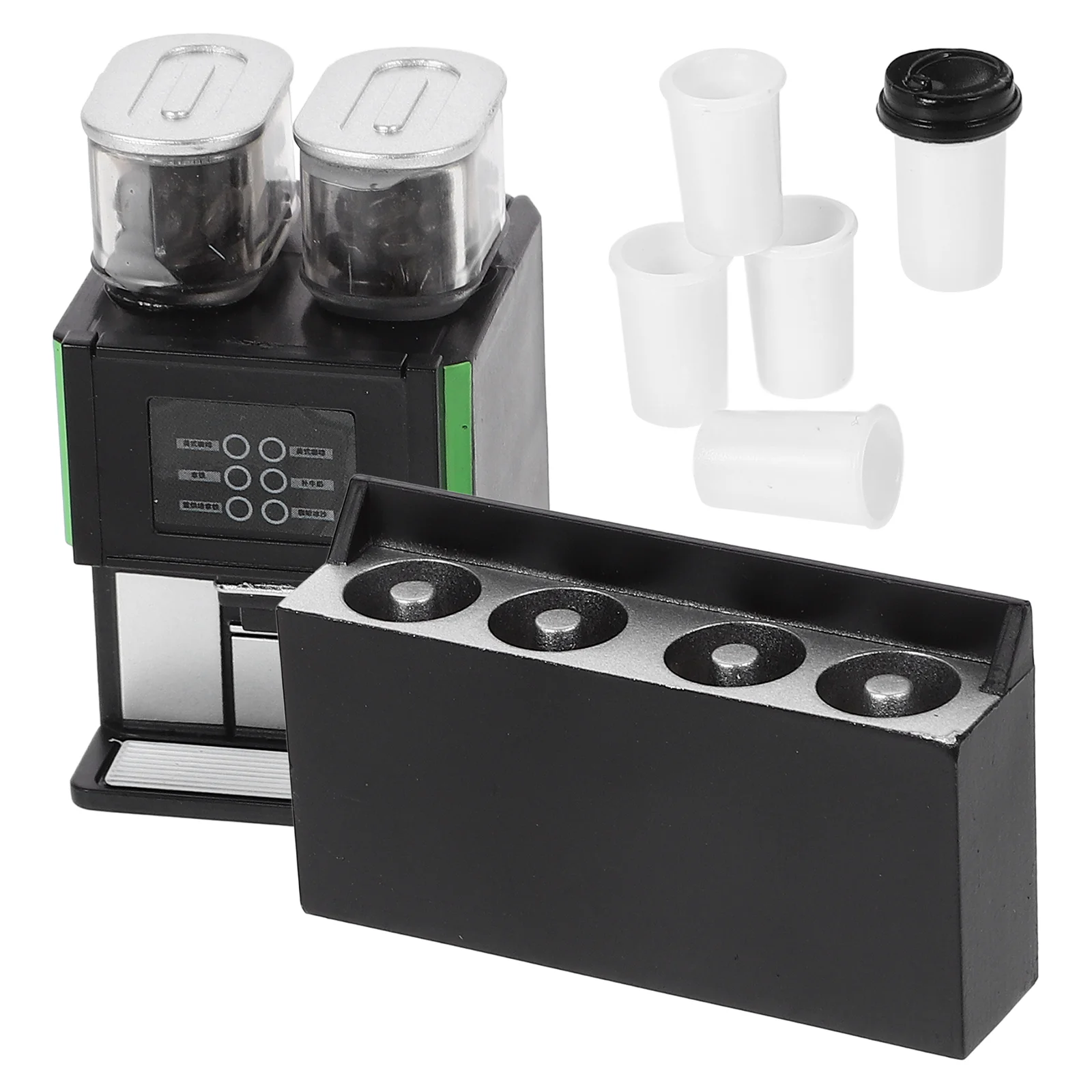 

1 Set of Miniature Coffee Machine House Kitchen Applicance House Coffee Makers with Cup Models