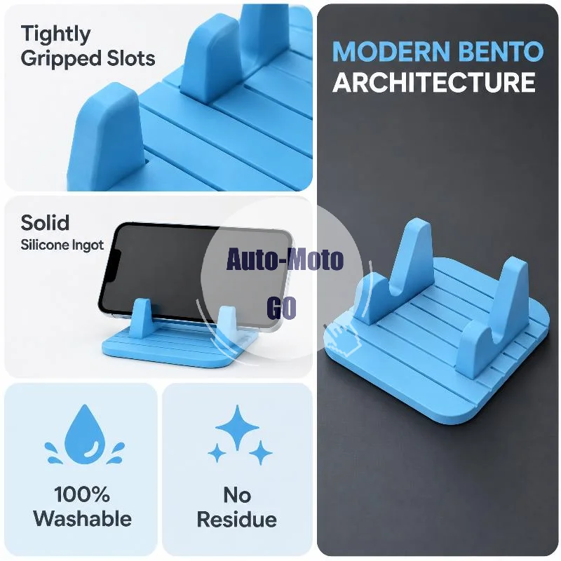 Silicone Car Mobile Phone Holder, Universal Compatibility-For All Smartphones & Tablets-Suitable For Car Dashboard & Windshield