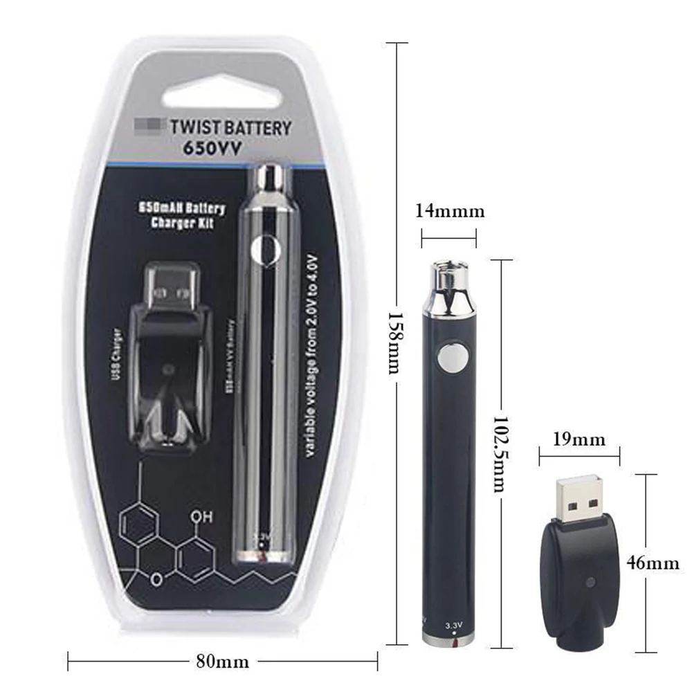 650Mah 510 Draad Voorverwarming Batterij Pen Soldeer Ijzervormige Knop Batterij Set Warmte Apparaten Aanpassing Verwarmingskit Fittingen