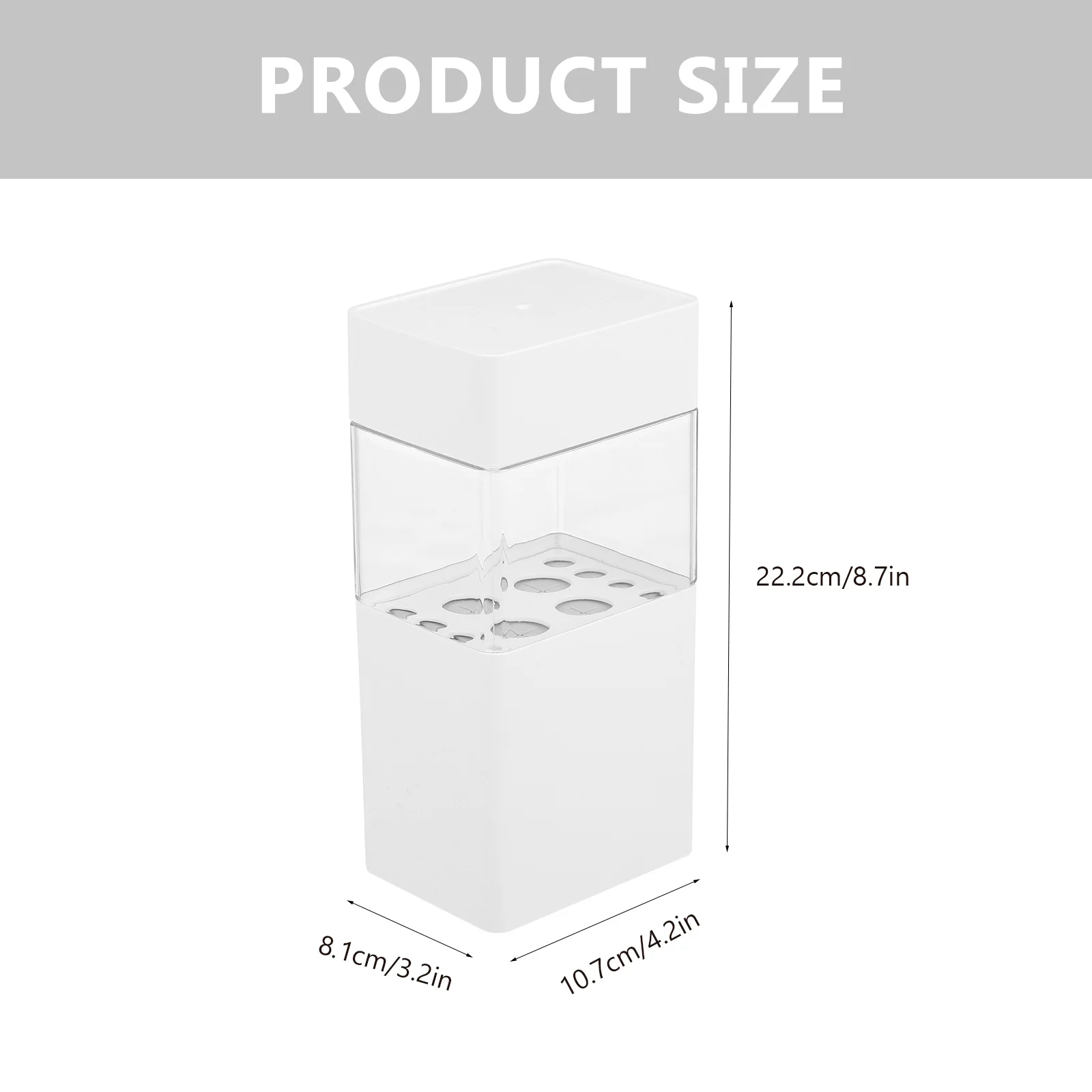 Makeup Brush Organizer Transparent Plastic Brush Holder Dustproof Bucket for Eyeliners Eyebrow Pencils Makeup Tool