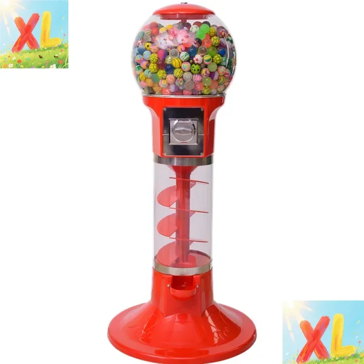 

For Sale Factory Wholesale Vertical Spiral Candy Chewing Gum Ball Bouncing Ball Capsule Toy Vending Machine