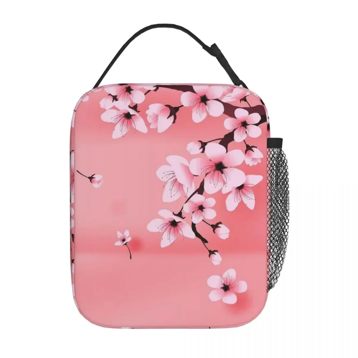 Sakura Tree Cherry Blossom Floral Flower Insulated Lunch Bag for Women Children Leakproof Food Boxes Thermal Lunch Box Tote