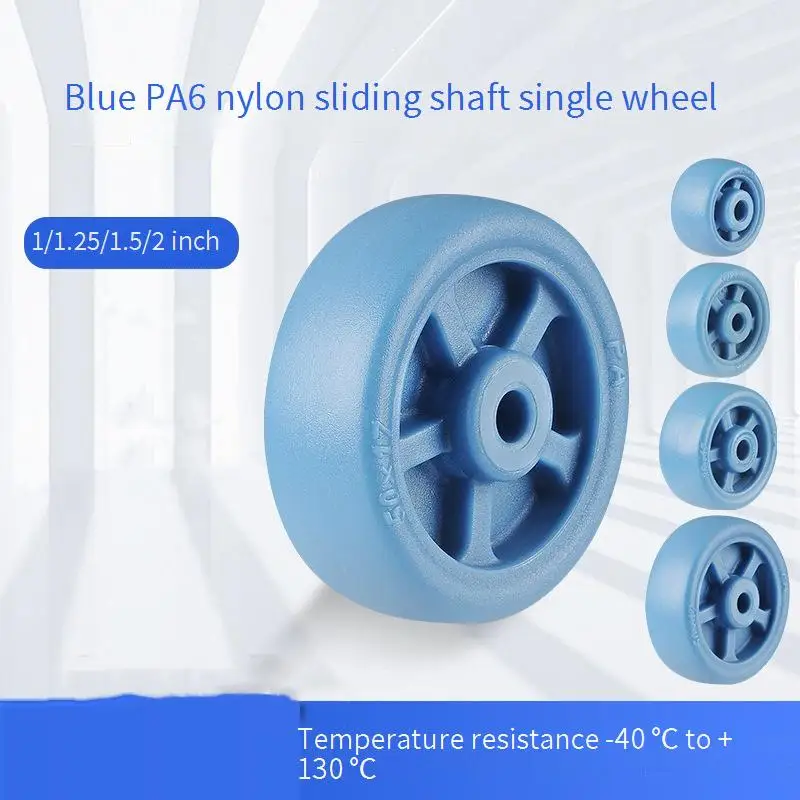 4 Pcs/Lot 1/1.25/1.5/2 Inch Blue PA6 Nylon Pulley Wear-resistant High-temperature Wheel Baking Box Dishwasher Electrical Roller