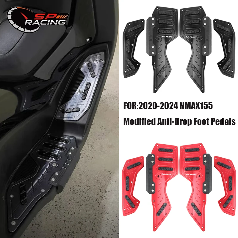 

For Yamaha NMAX155 NMAX125 Footrests Pedals Pegs NMAX 155 2020-2023 Motorcycle Footboard Steps Foot Plate Footpads Accessories