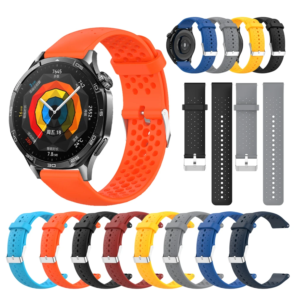 20 22 мм силиконовый ремешок для HUAWEI WATCH GT 5 4 46 мм ремешок 3 2 46 мм 42 мм WATCH 4 3/HONOR Magic Watch 4 GS 3 Pro ES браслет ремень