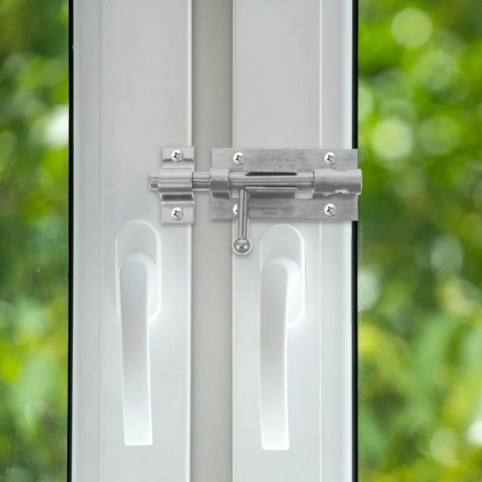 

Stainless Steel Door Latch 4 Inch Sliding Lock Barrel Bolt Silver For Cabinet Door Window Security Pet Cage Garage Shed