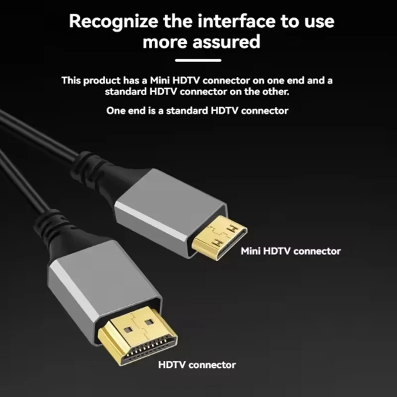 8K Mini HDMI-compatible to HDMI Cable HDTV 2.1 Cable  For Camera TV Tablet Support 8K 4K 5K 48Gbps eARC HDR10 HDCP hdmi splitter