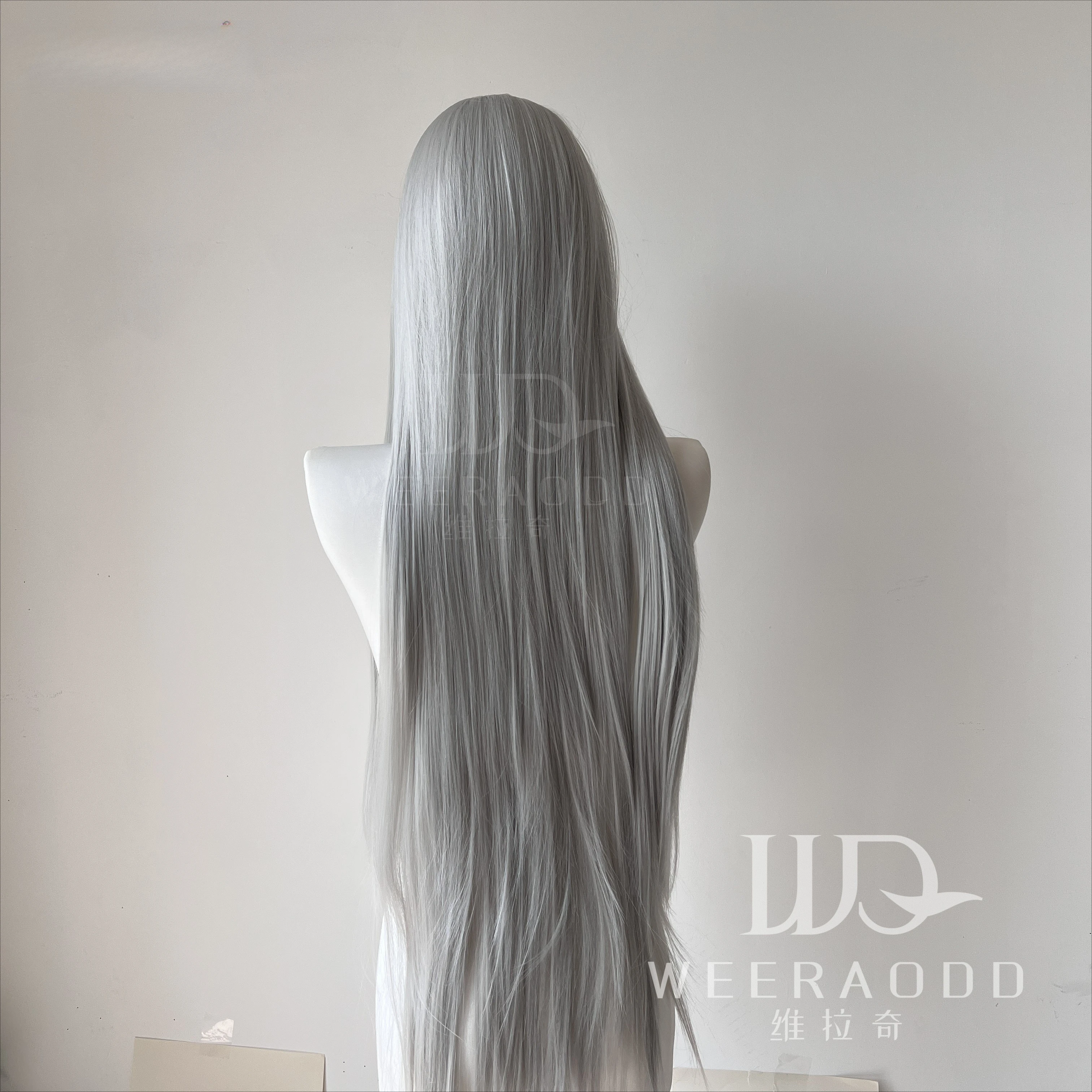 Silver Gray Lace  Front Wig for Women 26 Inch 13*4 Long Straight Wigs High Quality Fiber Hair Wig Synthetic Lace Wig for Cosplay