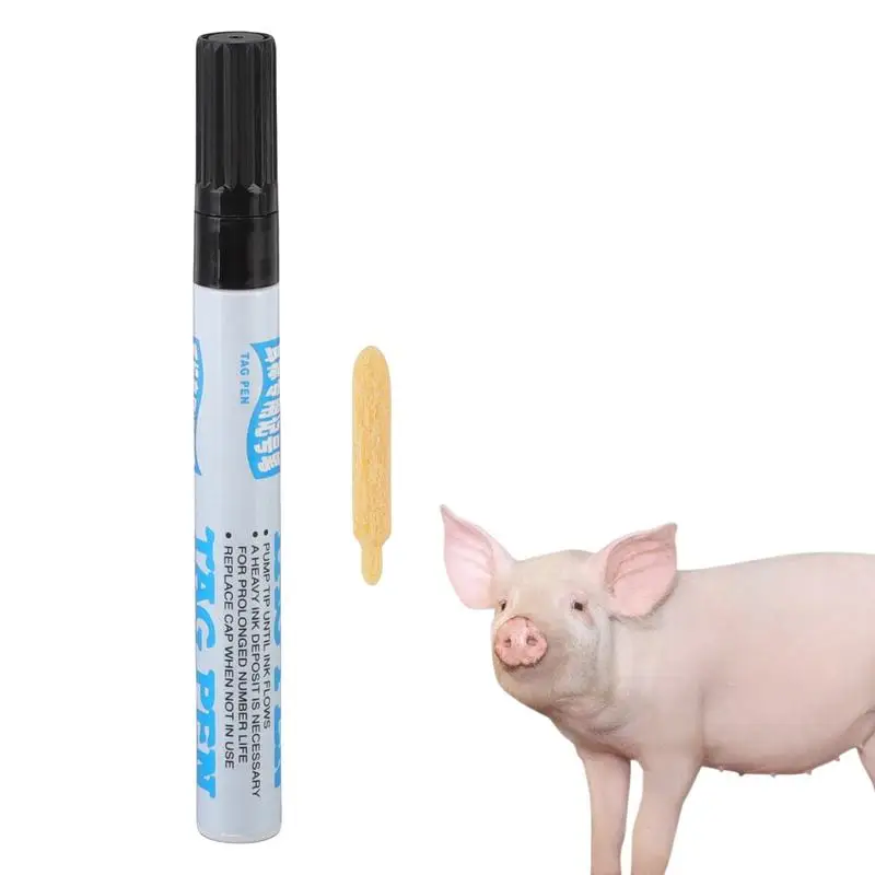 Pigs Ear Mark Pens Waterproof Black Marker For Livestock Animals Permanent Tags Device Tools Ear Tag Number Non-deformation