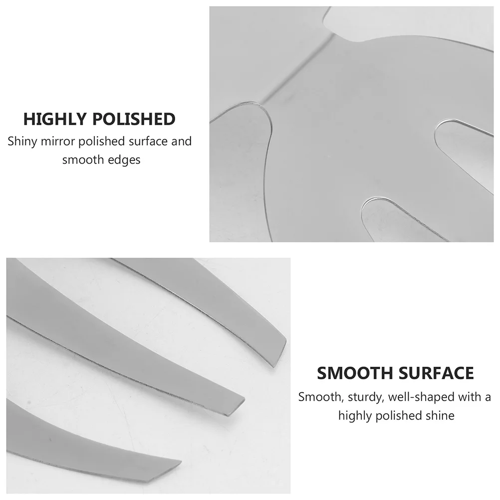 

2Pcs Stainless Steel Salad Claws Salad Forks Vegetable Servers Sturdy Non-Deformable Kitchen Tool Multifunctional Smooth Surface
