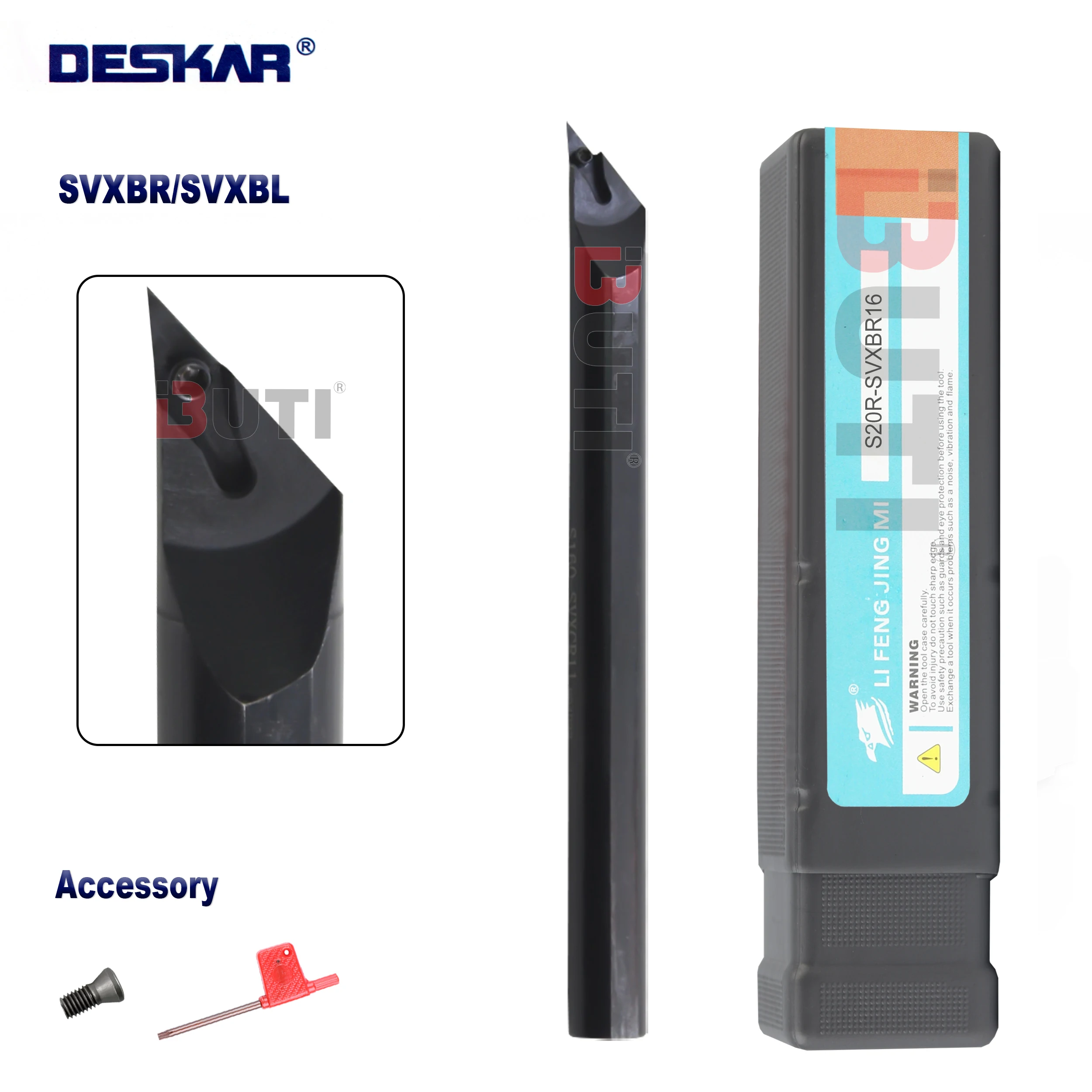 

DESKAR 100% Original Tool Carrier S16Q/S20R-SVXBR11 S20R/S25S-SVXBR16 CNC Lathe Internal Turnings Holder SVXBR/L Turning Arbor