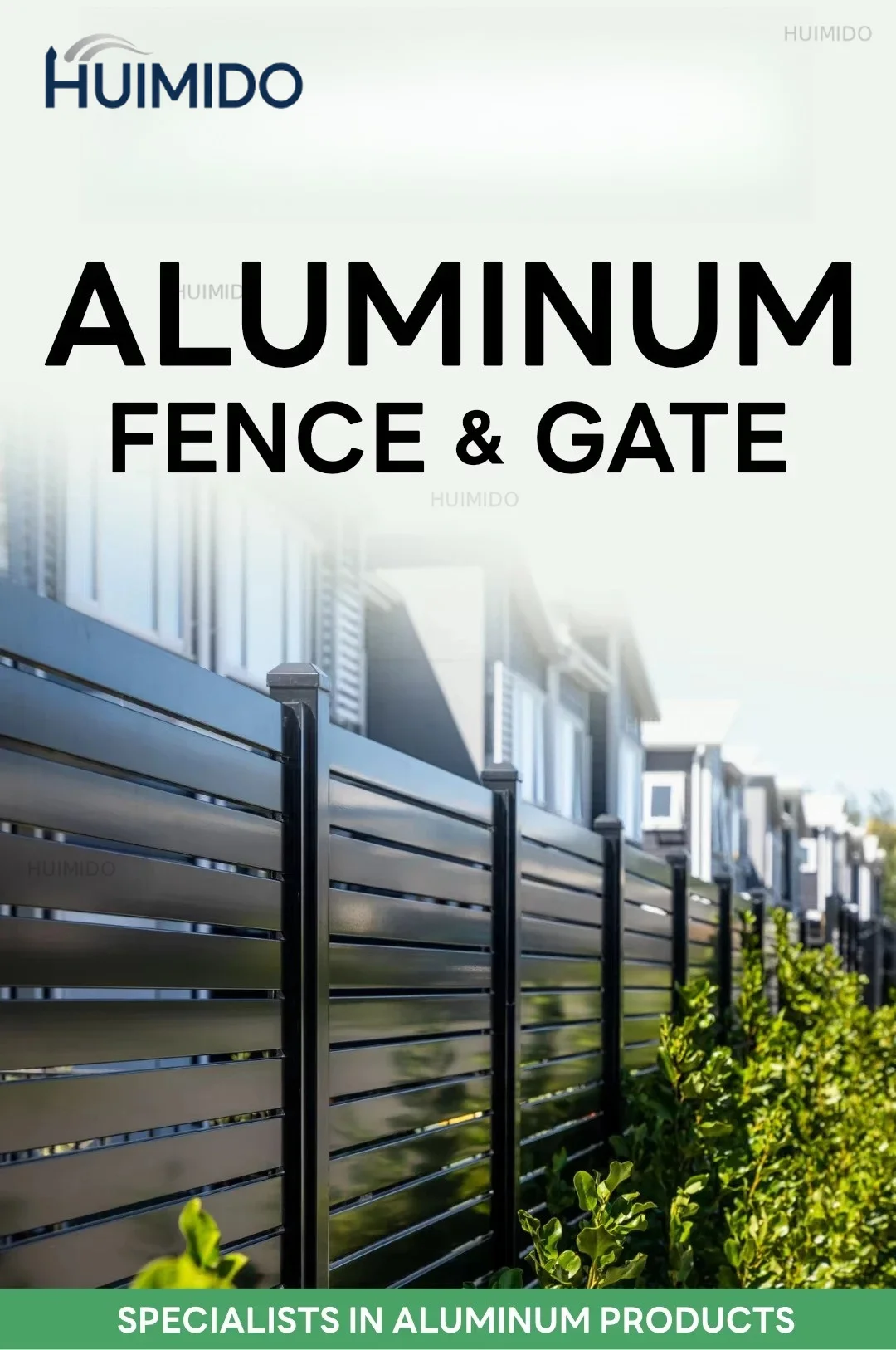 Modern Aluminum Privacy Louver Slat Fencing Panel Powder Coated Garden Fence Boundary Wall for Yard Balcony Patio Outdoor