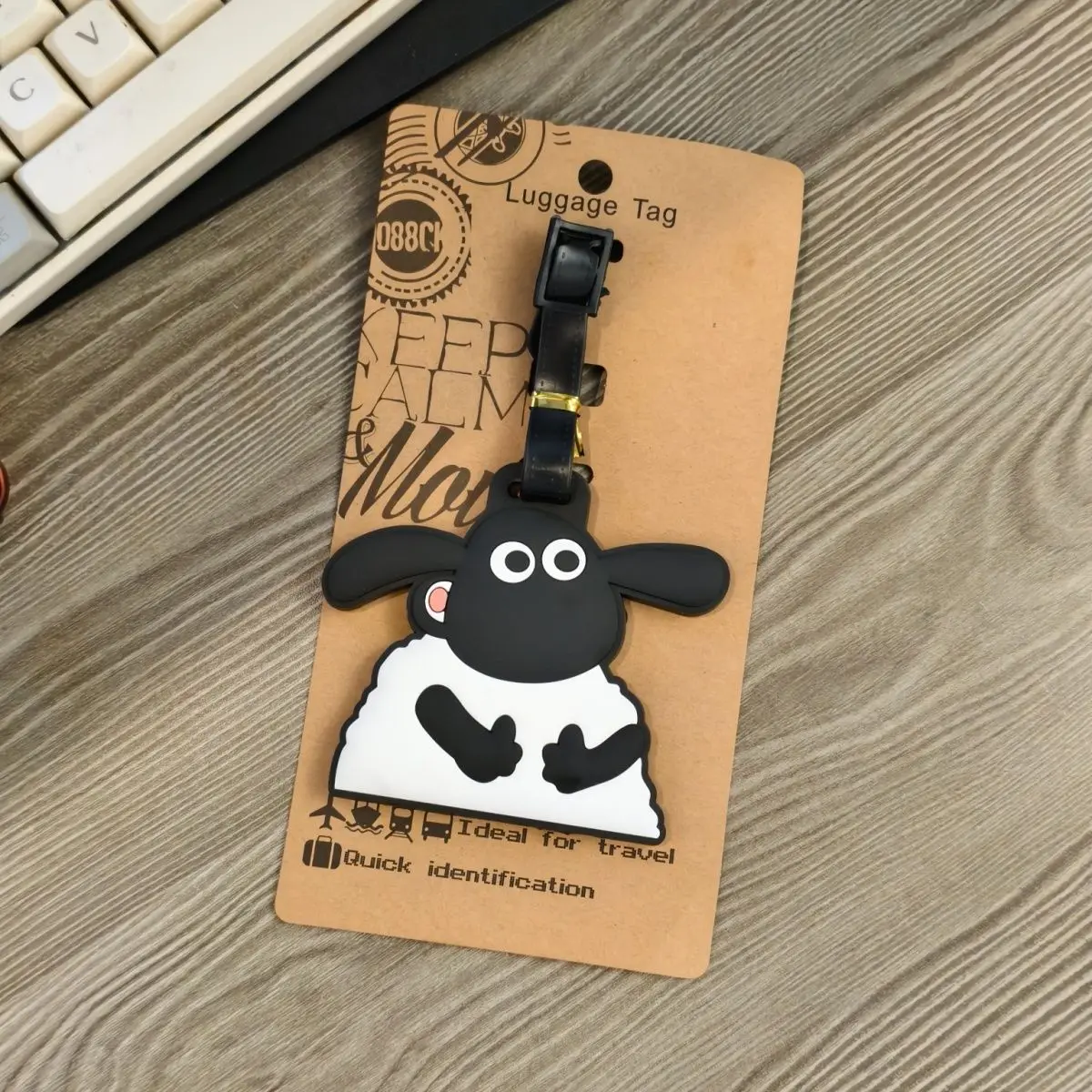 Cartoon Cute Luggage Tag Shaun the Sheep Dance Tag Travel Boarding Backpack Check in Creative Small Brand