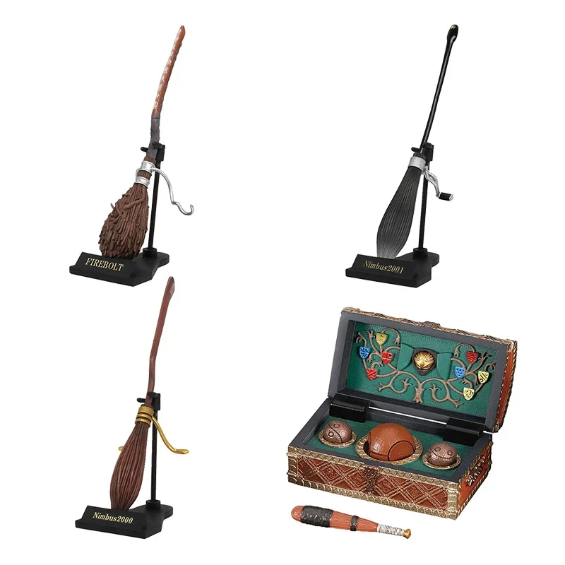 T Arts Gashapon Figure Model Hogwarts Quidditch Flying Broomstick Nimbus 2000 Firebolt Nimbus 2001 Golden Snitch Collectible