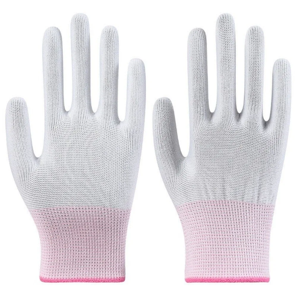 12 Pairs Wear Resistant Antique Work Gloves Solid Color Thickened Full Finger Gloves Breathable Cultural Polishing Mittens
