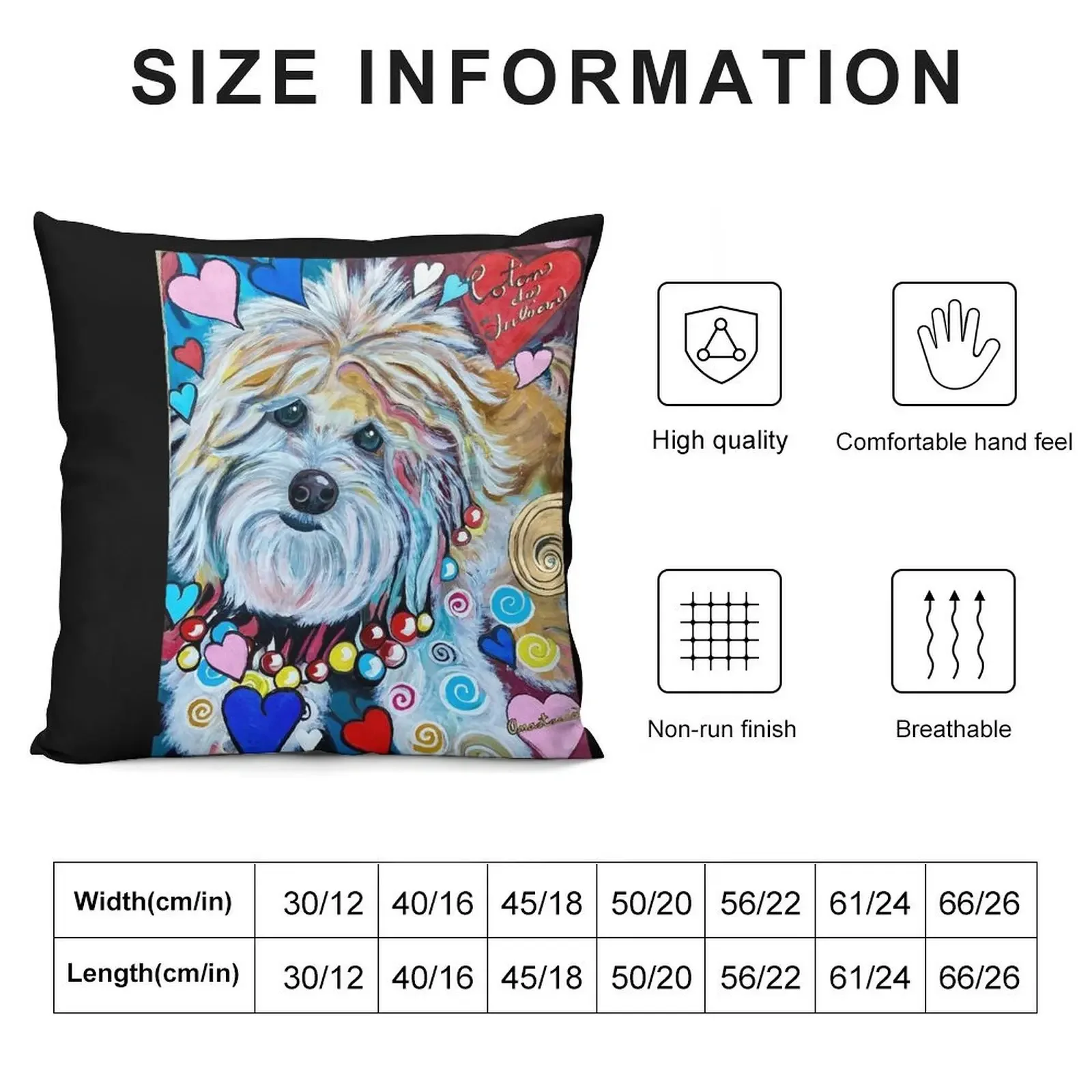 Coton de Tulear Throw Pillow Sofa Decorative Covers Christmas Covers Covers For Sofas pillow