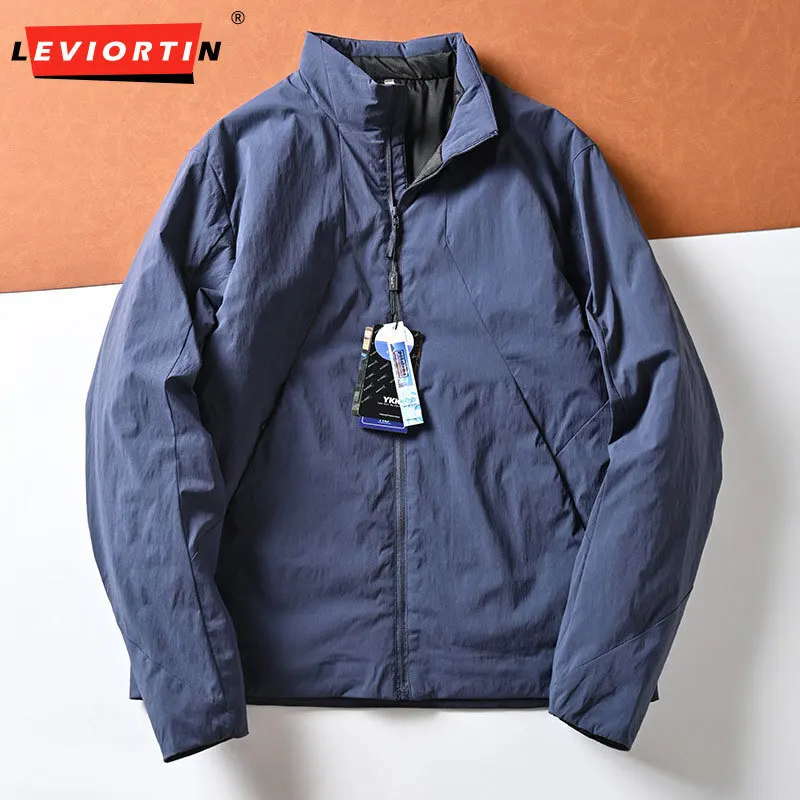 Fashionable, versatile, lightweight, warm, windproof men's standing collar cotton jacket, outdoor standing collar cotton jacket