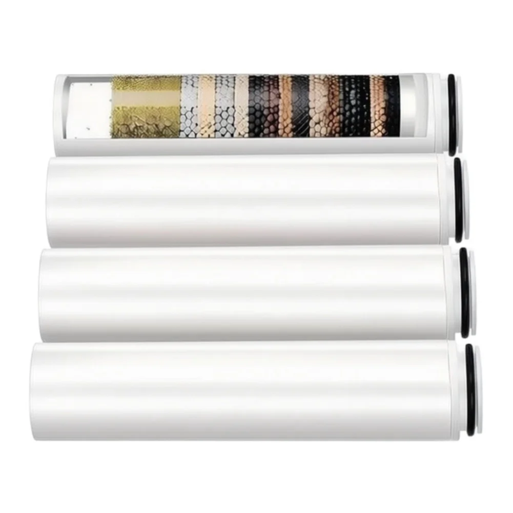 4 Pack Shower Filter Cartridge Replacement 9.6x2.2cm White ABS 20 Stage Hard Water Softener For Bathroom Plumbing Fixtures