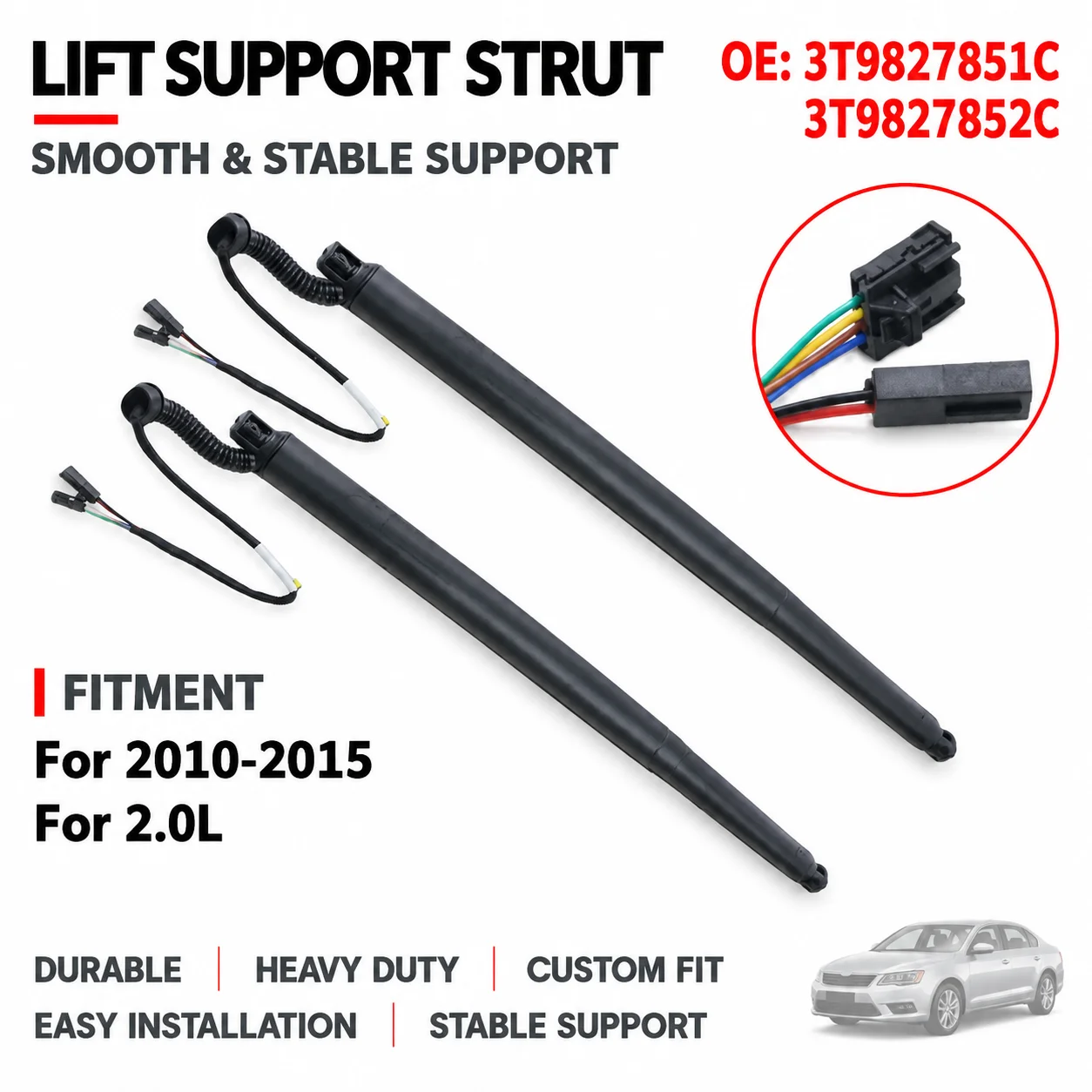 Electric Tailgate Strut for 2010-2015 Skoda Superb 2 Trunk Lift Support 3T9827851C 3T9827852C Reliable Easy Installation