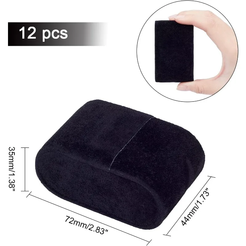 12pcs Jewelry Display and Storage Pillow - Black Velvet Bracelet Watch Bangle Storage Stand for Small Business Selling Home
