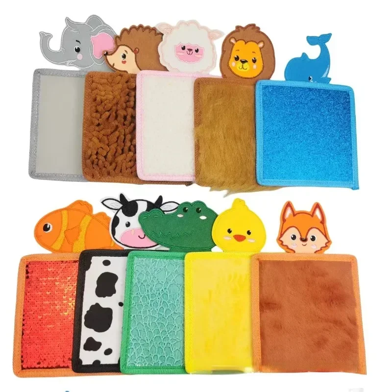 10pcs/set Animal Shaped Memory Training Pad Children Sensory Pad Texture Sensory Toy Household Nursing Hair Sensory Pad