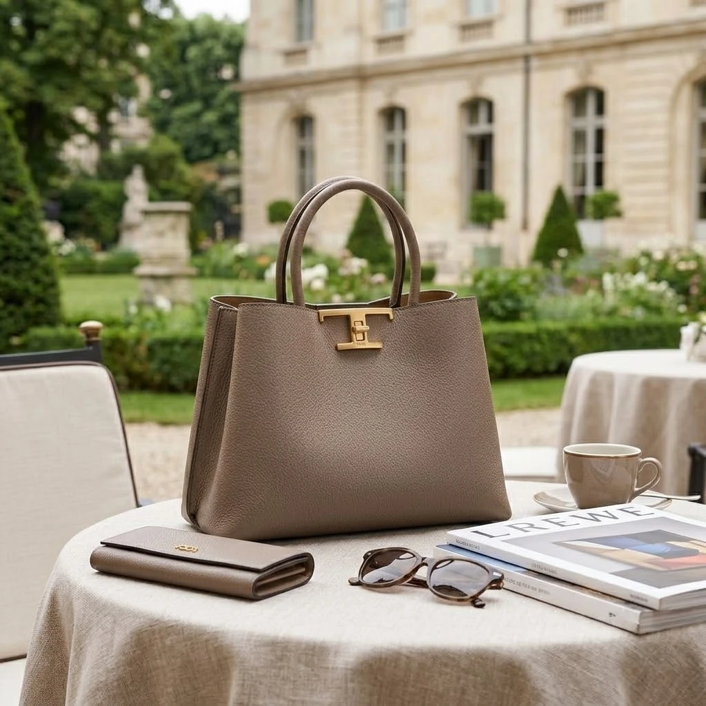 2026 New Arrival Women Large Capacity Handbag, Premium Genuine Cow Leather Bucket Style Small Tote Bag, Soft Textured Portable Single Shoulder Handbag Fashion Versatile Design for Daily Shopping Office Commuting Travel and Casual Daily Outfit Matching