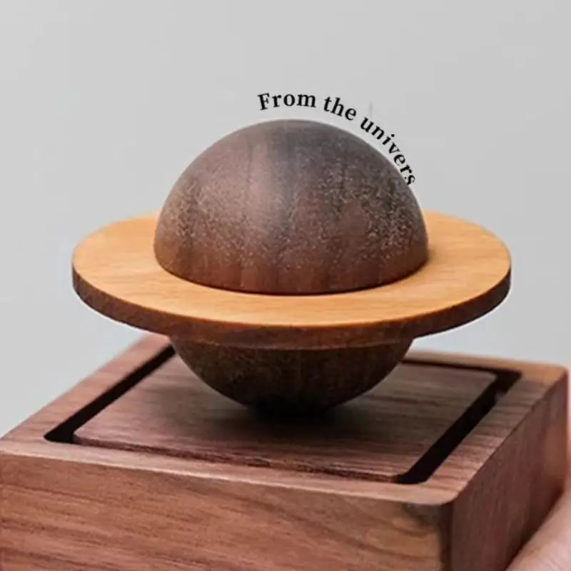 

Natural Wood Aroma Diffuser Jupiter shaped Home Interior Car Decoration Desktop Ornament Aroma Wood Creative Car Aroma Wood