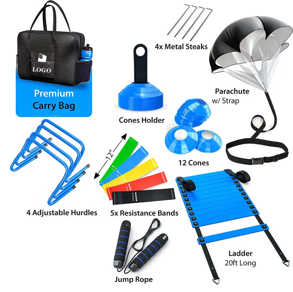 

Gym Equipment Agility Ladder Football Accessories Speed Agility Training Set Kit Cones Ladder Work Out Fitness Equipment