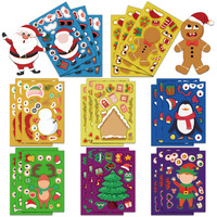 8/16PCS Creative Christmas Collage Decoration Collage Phone Case Water Cup Notebook DIY Personalized Collage