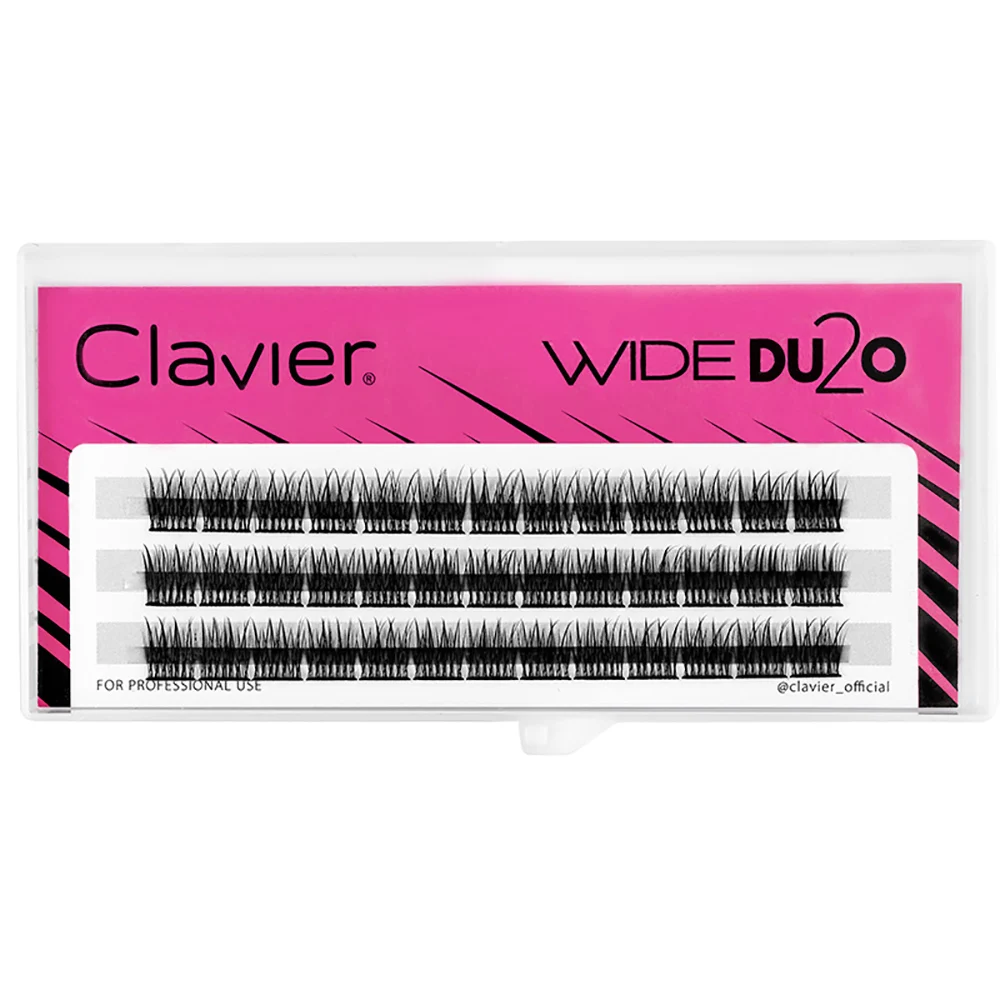 Clavier WIDE DU2O 3D-Wimpern, professionelle falsche Wimpernverlängerung für Make-up, doppelte Volumenwimpern, dicke, weiche, natürliche Wimpern – Detail 2