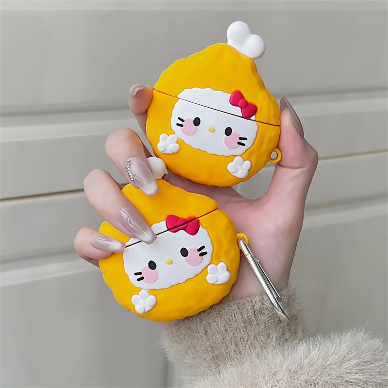 MINISO Hello Kitty Chicken Legs Earphone Cover For Apple AirPods 1 2 3 Generation Airpods Pro Wireless Bluetooth Headphone Case