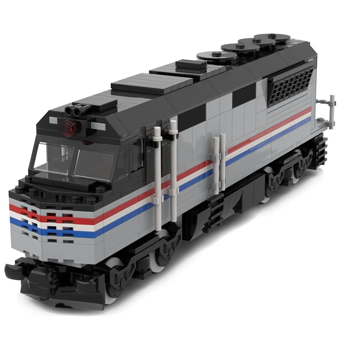 

Изготовленная на заказ модель дизельного локомотива MOC-79204, 423 детали, детский подарок на Рождество