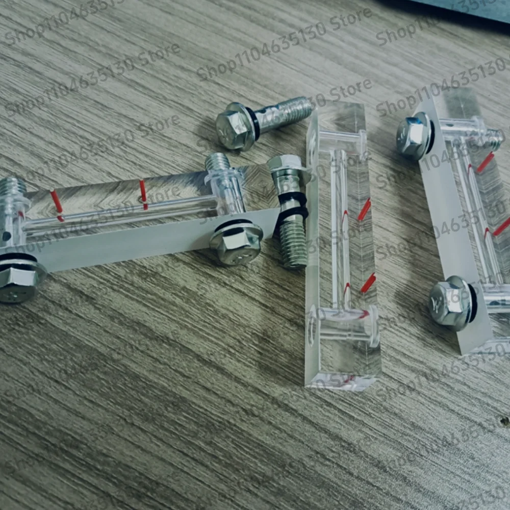Screw air compressor oil sight glass oil level gauge liquid level mirror, air pump long oil dipstick oil window 80/110/140