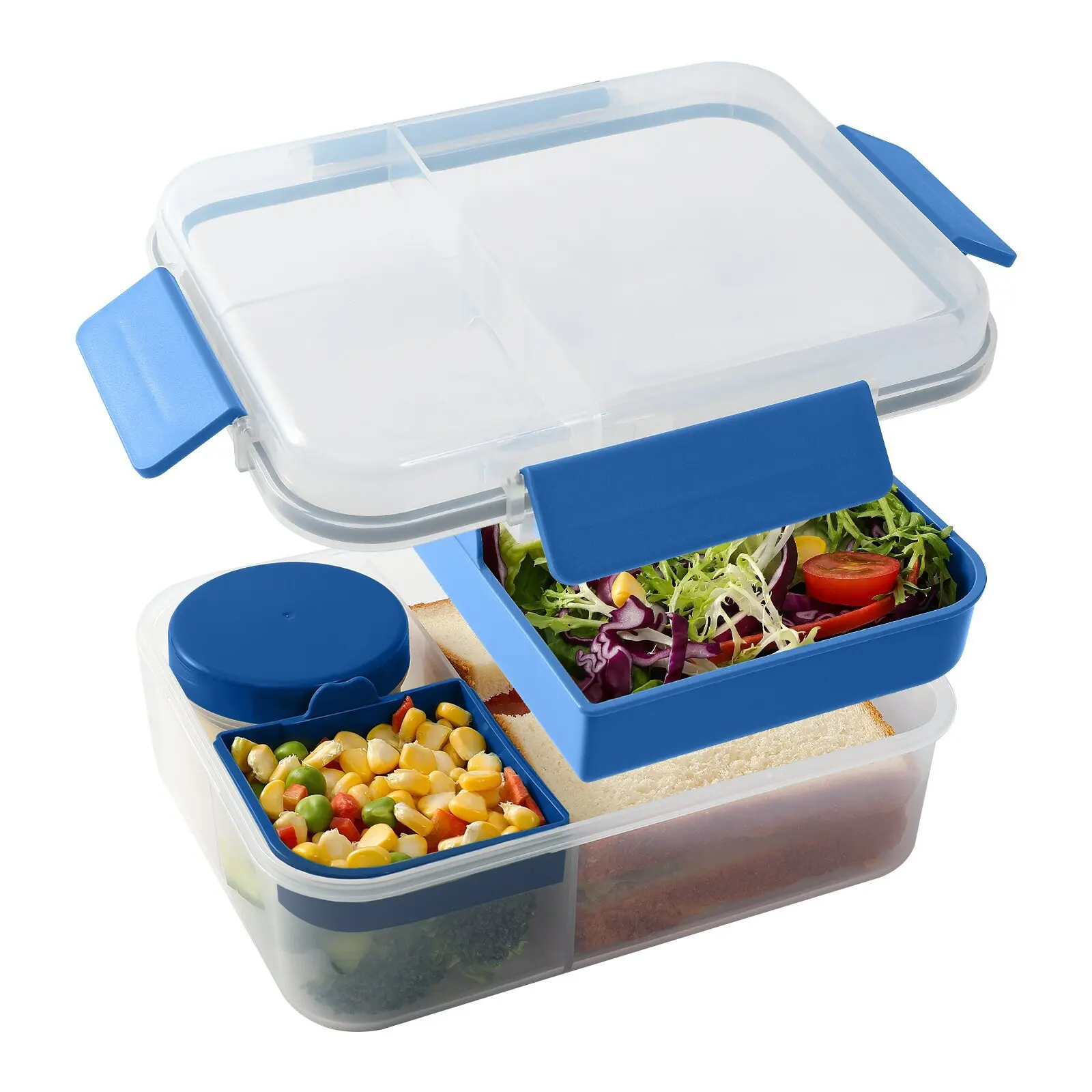 1600ML Hot Selling Bento Lunch Box Rectangular Leak-Proof Snack Storage for Kids Adults BPA Free for School Office Use