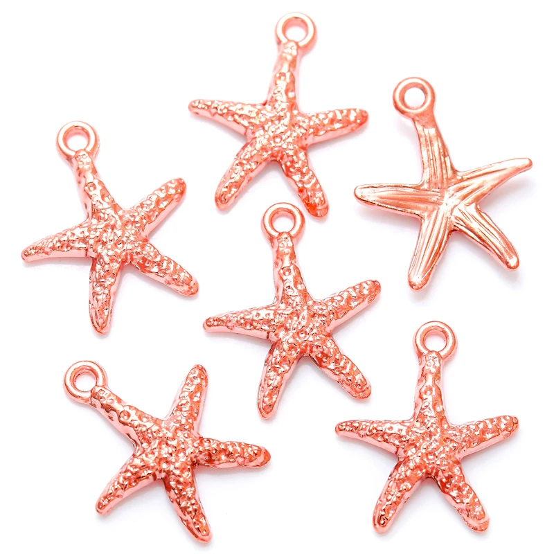 30Pcs alloy starfish Charm Alloy Funny Marine Life starfish Pendant For DIY Making Fancy Women Jewelry Accessories 16*14mm