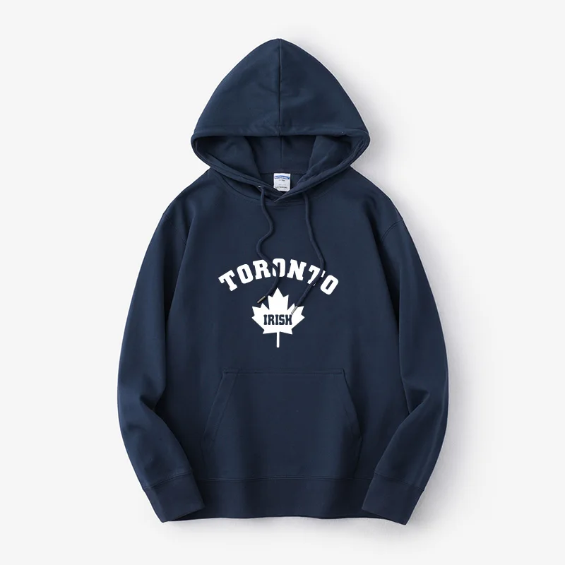 Felpa con Cappuccio Toronto Iri Maple Le Logo, Nuovo Cappotto Oversize da Uomo, Dolce e Comodo, Manica Lunga in Cotone e Poliestere