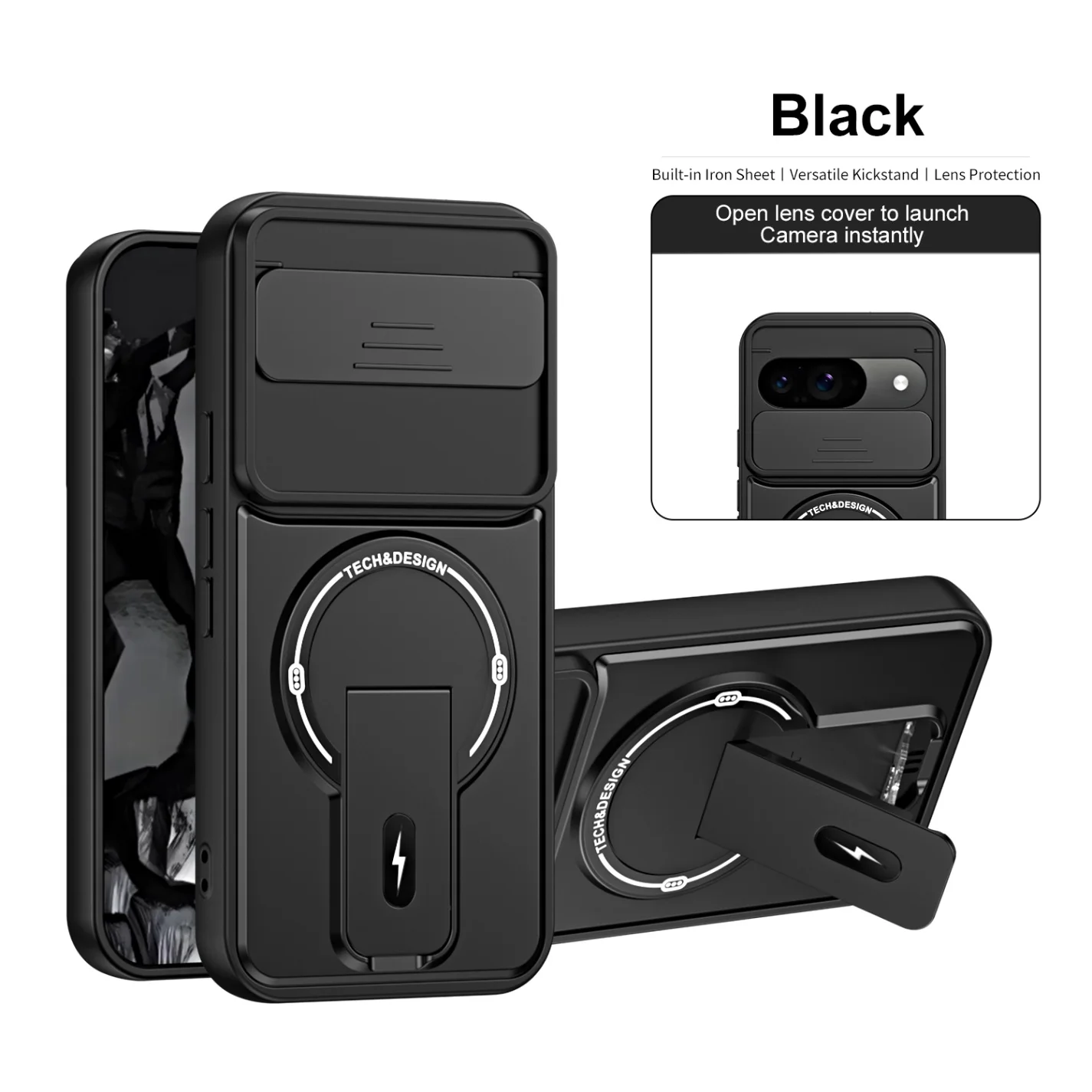 Für Google Pixel 11 Pro XL 9 10 Pro 9A Handyhülle Hybrid Dual-Layer Heavy Armor Robuste Magnetische TPU+PC Schutzhülle mit Ständer Stoßfest