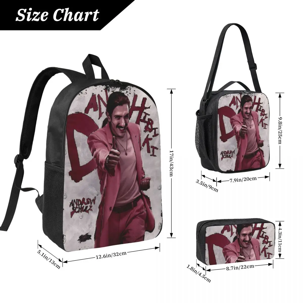 3Pcs Streets Fighters 2026 Theme School bags Set for Boy Girl Pen Bags Backpack Sets with Lunch Box For School Students Knapsack
