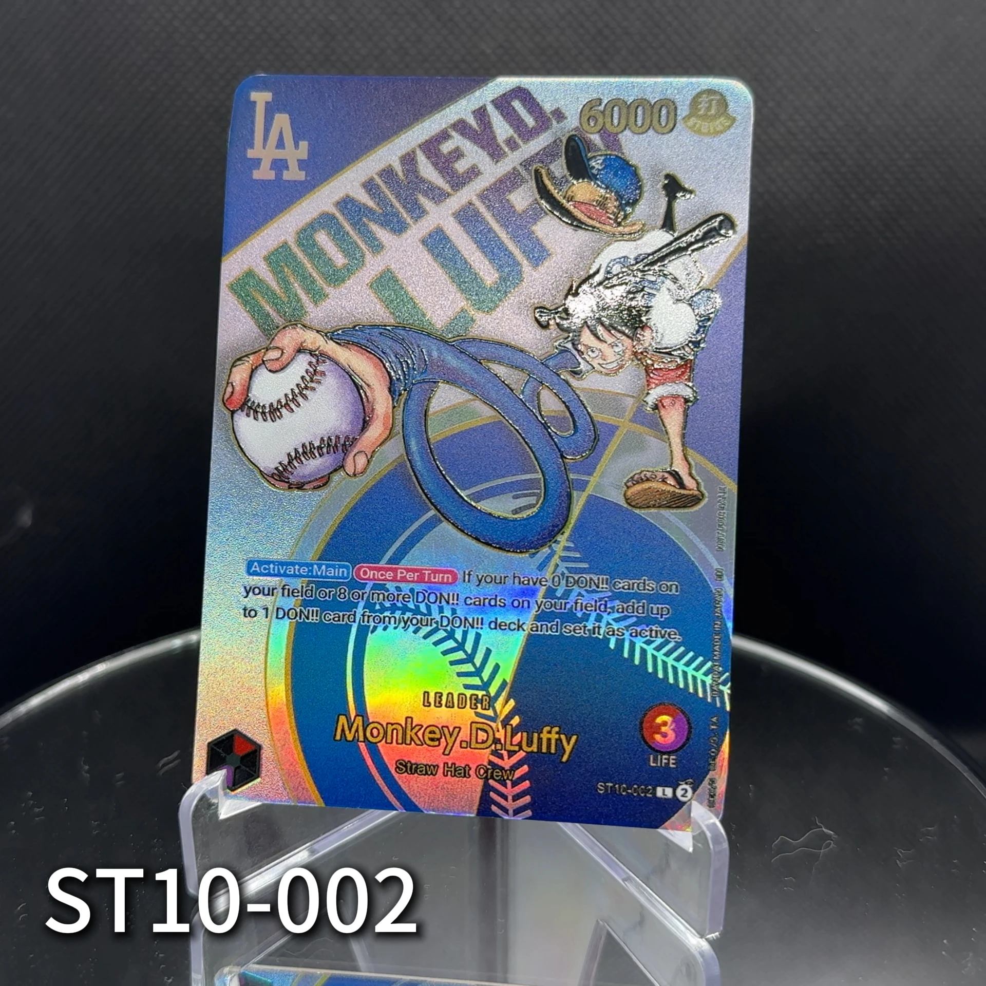 ثلاثية الأبعاد قطعة واحدة TCG OPCG بطاقة زعيم اللغة الإنجليزية محكم احباط بطاقة Luffy x Dodgers EB02-010 ST10-002 قائمة كاملة من لوفي